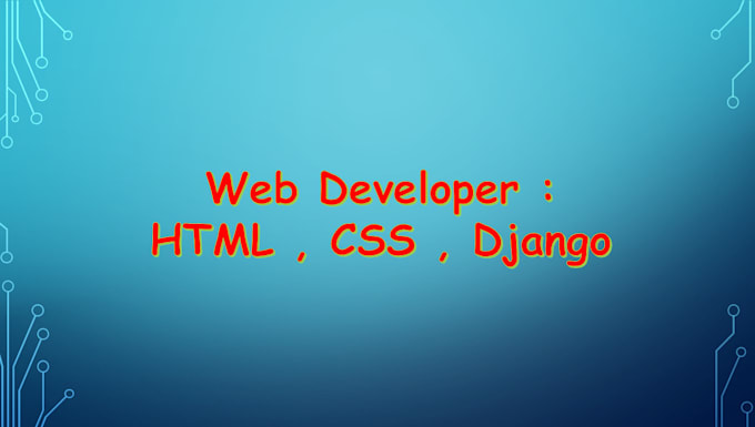 Website using html ,css ,django by Prachikakkad | Fiverr