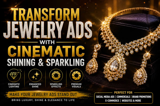 transform jewelry ads with cinematic shining and sparkling