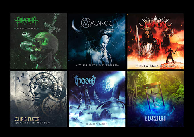 design a metal album cover artwork no ai