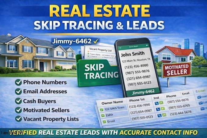 provide skip tracing contact and owner information
