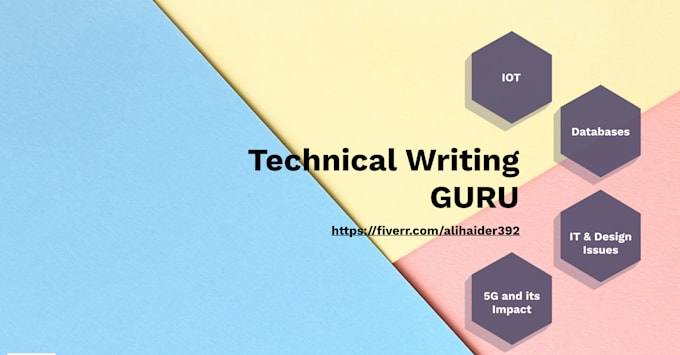 be your technical writer for iot, big data, database and IT