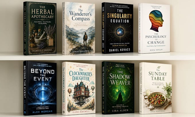 do book cover design or ebook cover for kindle and print