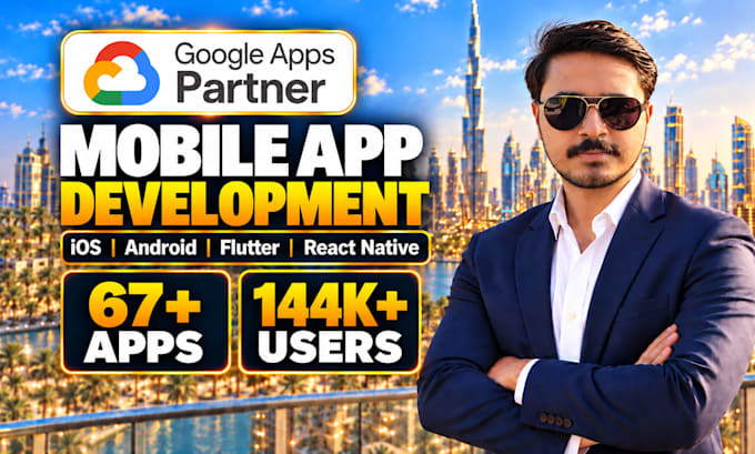 do mobile app development for android and ios as react native, flutter developer