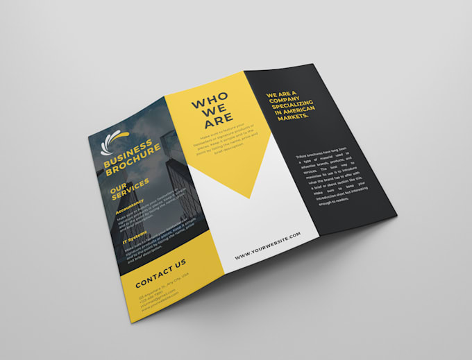 do creative single, bifold, trifold brochure design