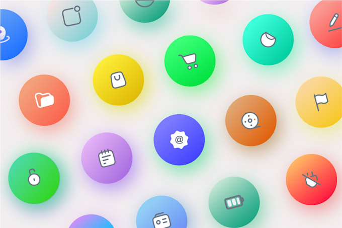 Design custom icon set for web and app by Hridoymollik | Fiverr