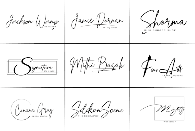 design handwritten ,signature, scripted, wordmark logo