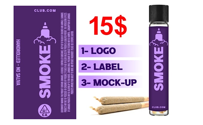 design cbd or pre roll label, boxes and packaging design