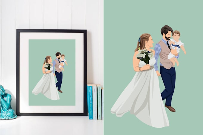 draw a vector faceless portrait for you