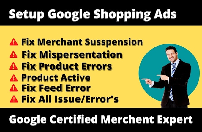 fix google merchant center suspension and setup shopping ads