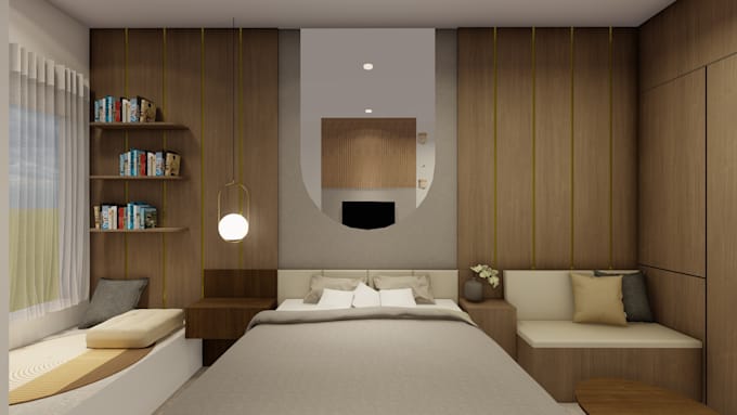 make apartment interior design and rendering