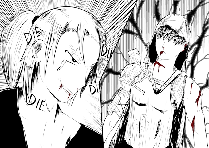 draw a comic manga webtoon page