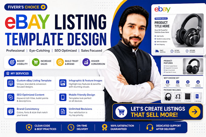 design a professional ebay listing template