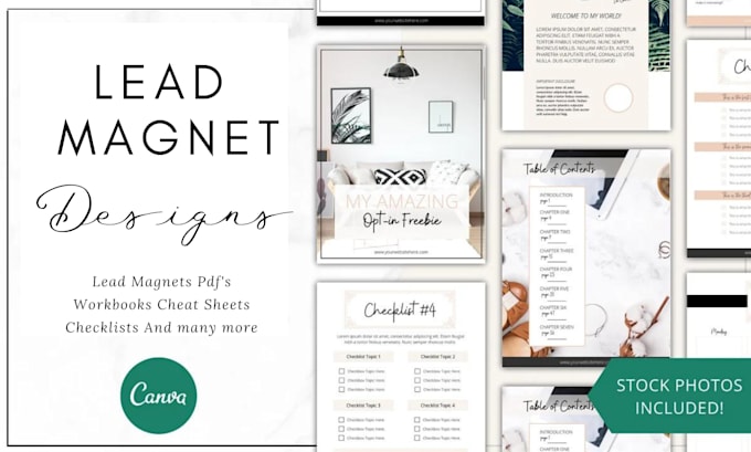 design stunning lead magnet, workbook ebook