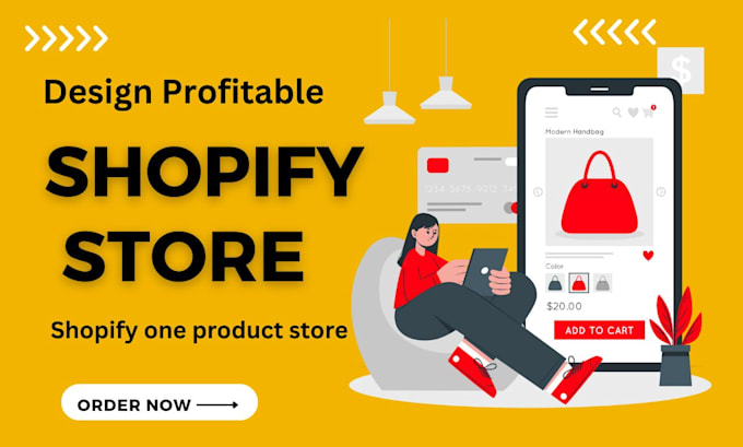 design shopify dropshipping store, shopify website, shopify one product store