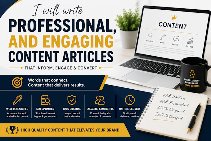write SEO optimized, professional, and engaging articles