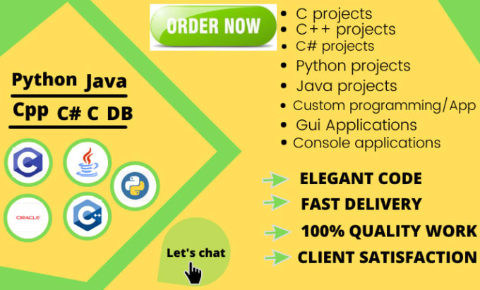 Hire a freelancer to code java, python,cpp, csharp, c programming and database projects, and tasks