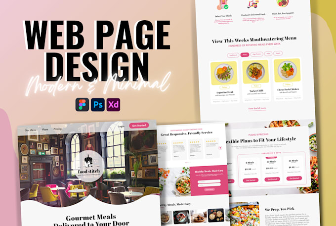 Design professional and modern ux ui website design on figma and adobe ...