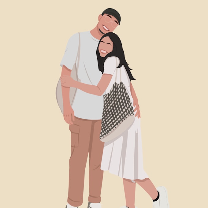 draw your picture in flat vector art