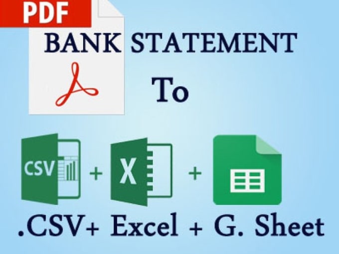 Convert Bank Statements Pdf To Excel Csv Xero Quickbooks By Nictrend Fiverr 8802