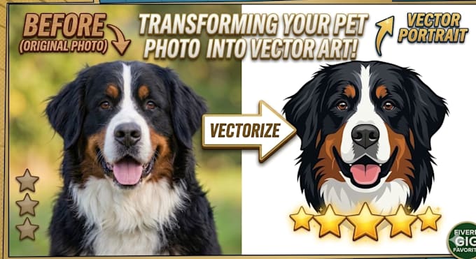 draw minimalist realistic pet vector art