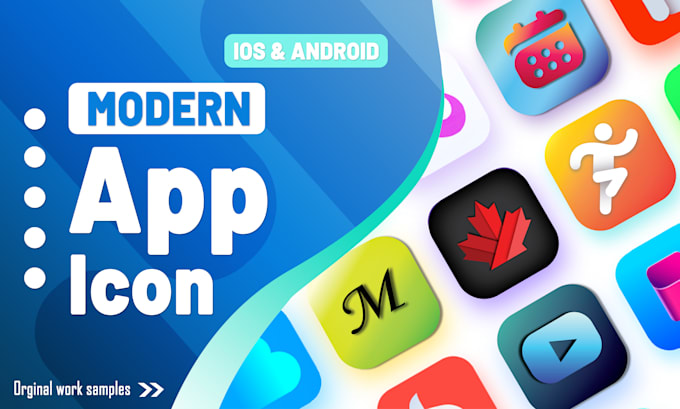 design a modern mobile app icon for ios and android