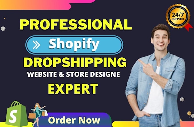 design shopify dropshipping, website, and shopify store