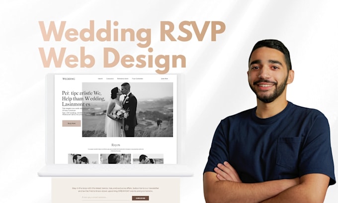 design a stunning wedding website with rsvp functionality