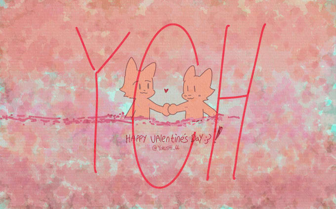 draw valentine furry ych