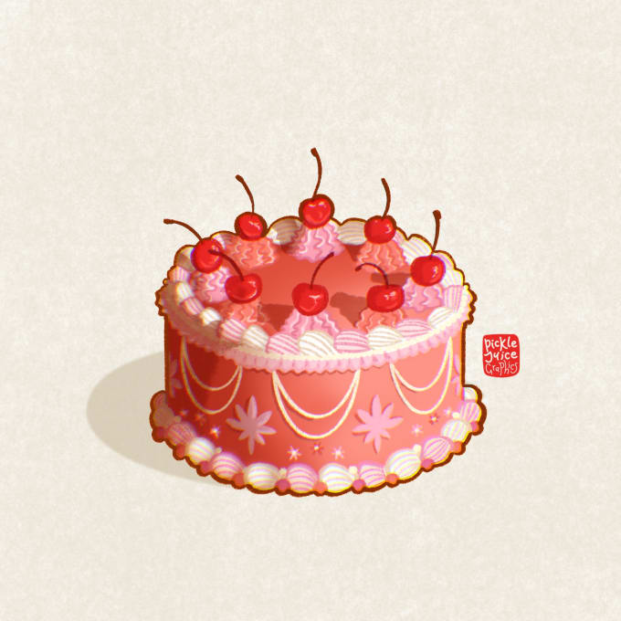 Draw a cake design by Picklejuiceshop | Fiverr