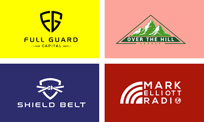 create simple flat modern minimalist unique custom logo design