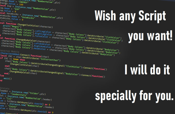 Code you a roblox script by Ryatamo | Fiverr