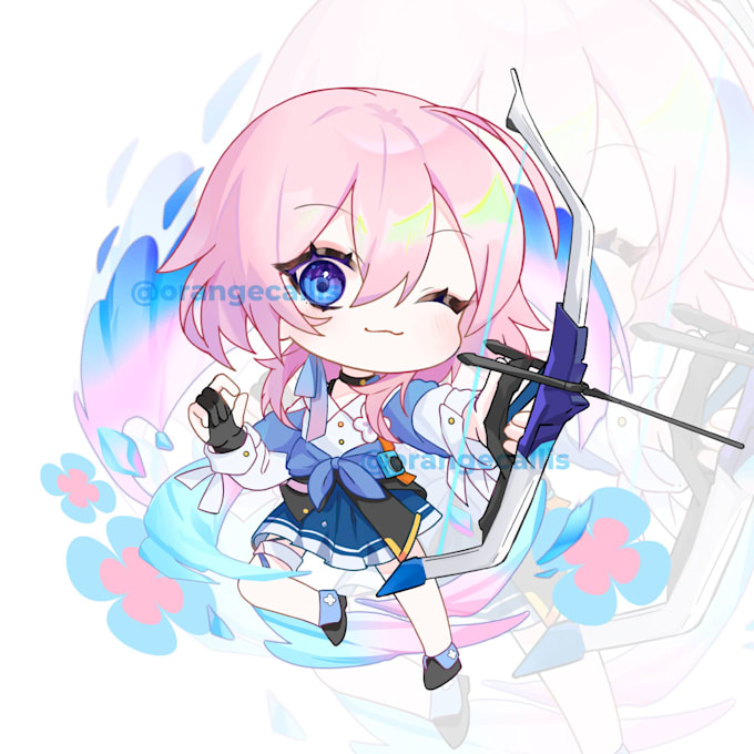 draw you vtuber, oc, or fanart in cute anime chibi style