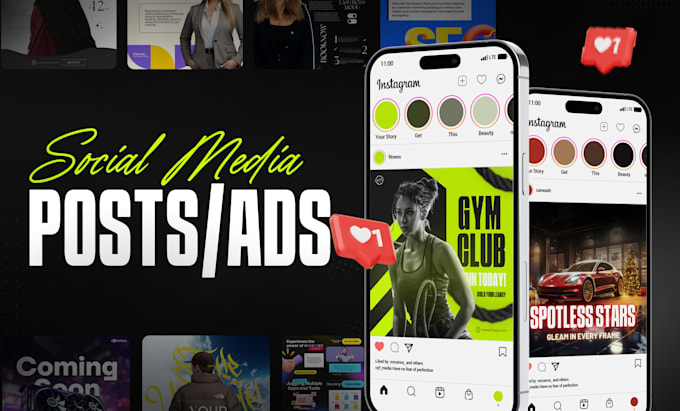 do creative social media posts, facebook ads and banner design