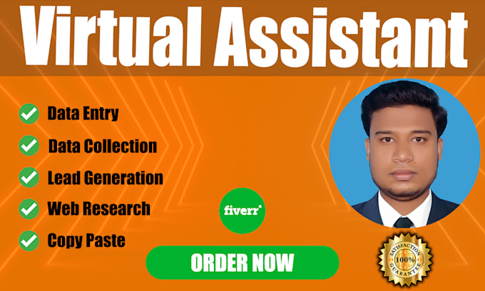 be your virtual assistant for data entry lead generation