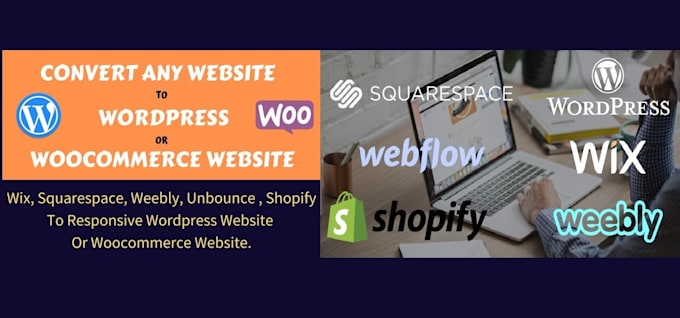 migrate or clone shopify, wix website to woocommerce