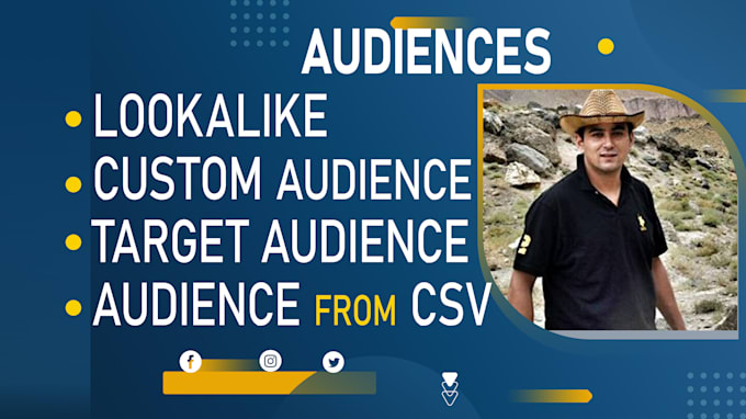 create custom and lookalike audience, audience list CSV for fb ads