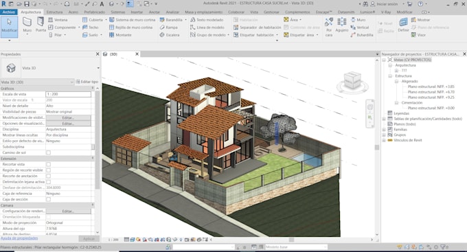 Do floor plans, elevations by revit and render 3d views by Stibrarq ...