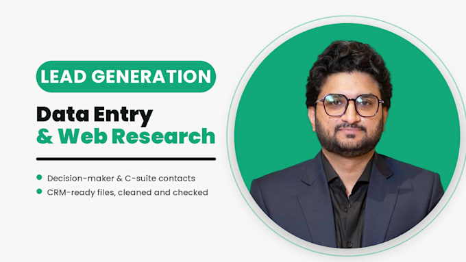 do manual data entry, lead generation, and web research