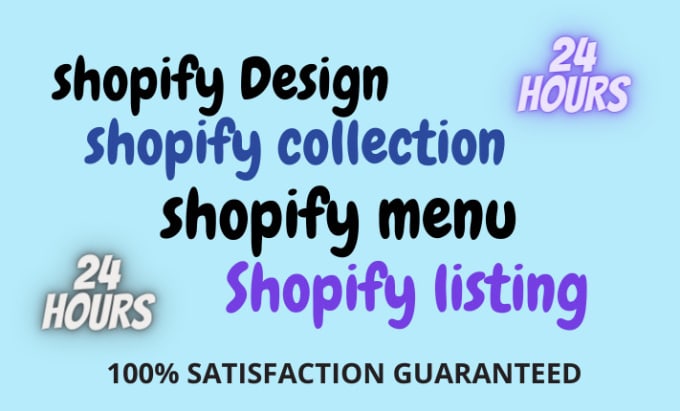 shopify design shopify collection shopify menu and listing