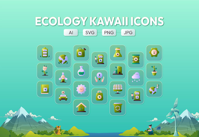 create custom icon, flat icon, realistic icon pack