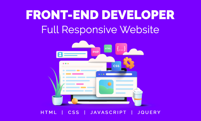 Create responsive website in html css javascript react nodejs nextjs by ...