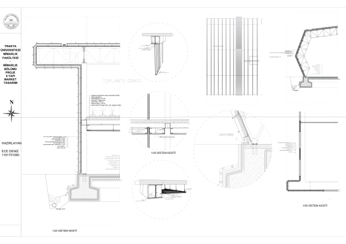 Architectural autocad drawing plan section view by Ecedeniz102 | Fiverr