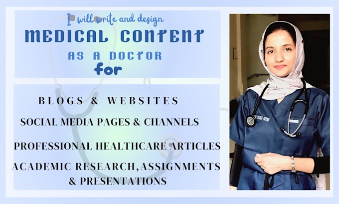 write medical blogs and SEO friendly medical content
