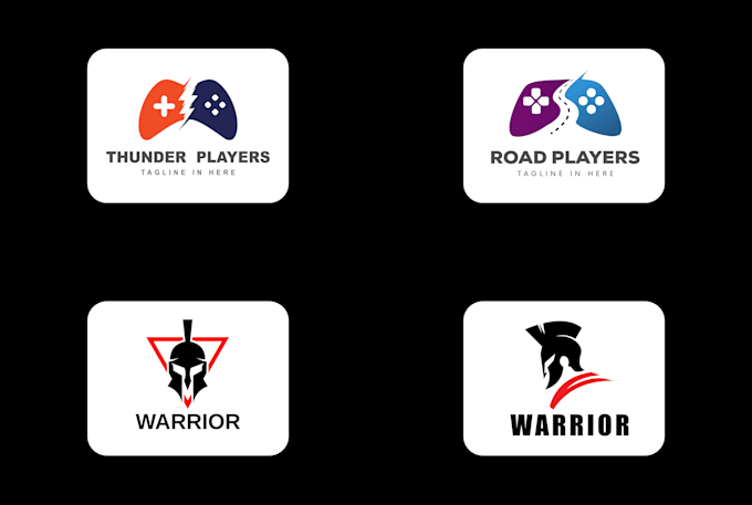 create flat minimal banner and creative logo for twitch, youtube, gaming