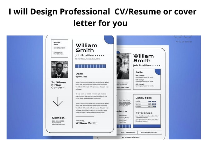 Hire a freelancer to design professional  CV resume or cover letter for you