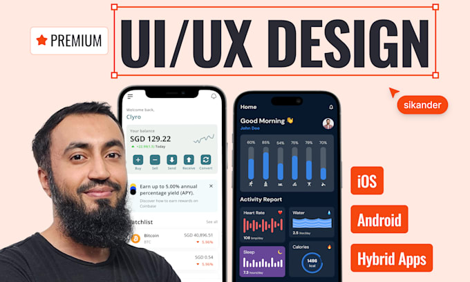 do mobile app UI UX design in figma