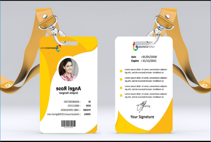 unique office id card design