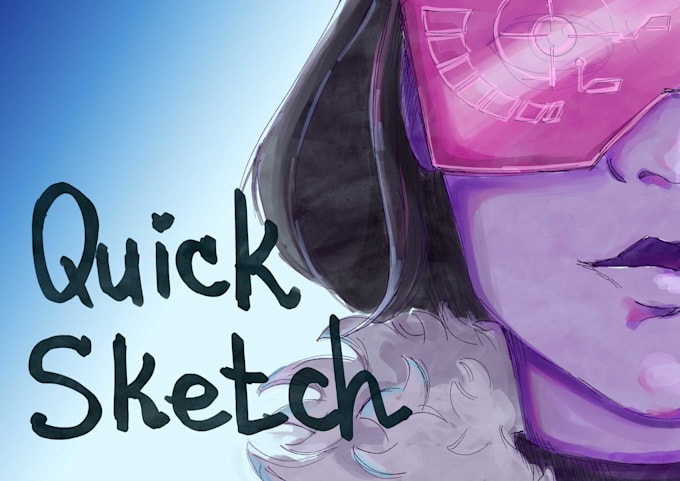 sketch characters from a fantasy story, film, game, or comic