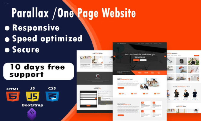 Design responsive landing page website using html css bootstrap by ...