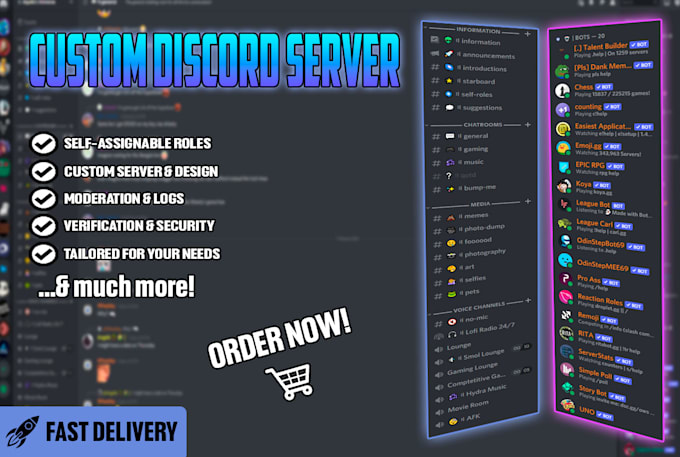 Setup a professional discord server for your needs by Friendly131 | Fiverr